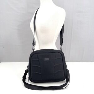USA Gear Padded Camera Messenger Bag Black Tech Case Adjustable Shoulder Straps